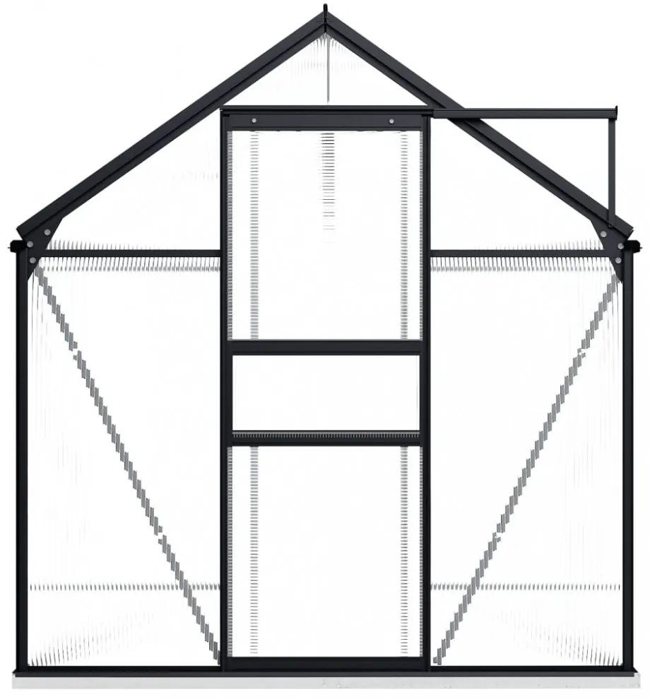 vidaXL antracitszürke melegház alumíniumalapzattal 4,75 m²