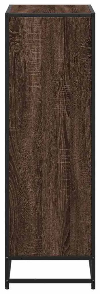 barna tölgyszínű szerelt fa könyvszekrény 60x35x107,5 cm