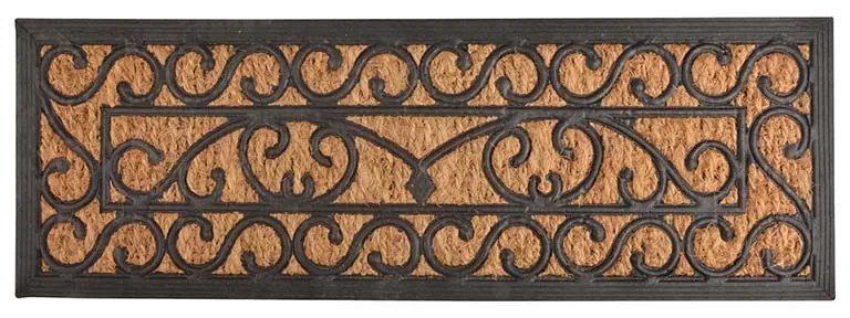 Kókuszrost és gumi lábtörlő, 75 x 25 cm
