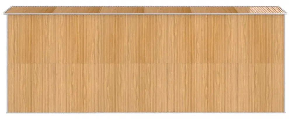 világosbarna horganyzott acél kerti fészer 192x523x223 cm