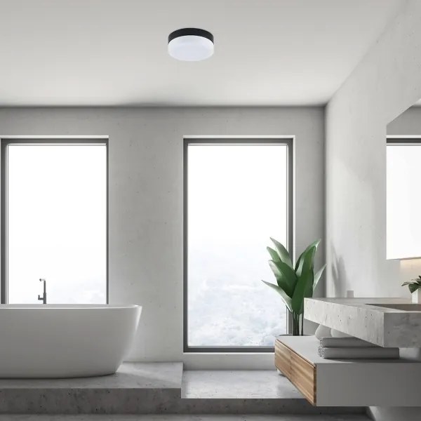 Rabalux 75026-LED Fürdőszobai mennyezeti lámpa GAELO LED/18W/230V átm. 28 cm fekete