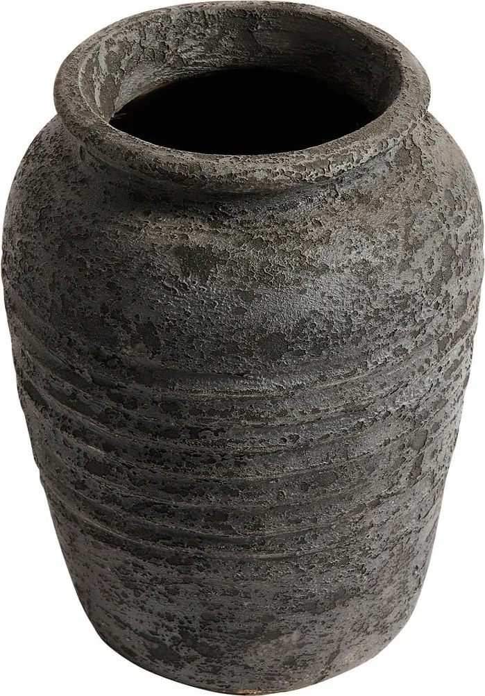 Muubs Melankólia Terrakotta Dekorációs Váza 40 cm Fekete