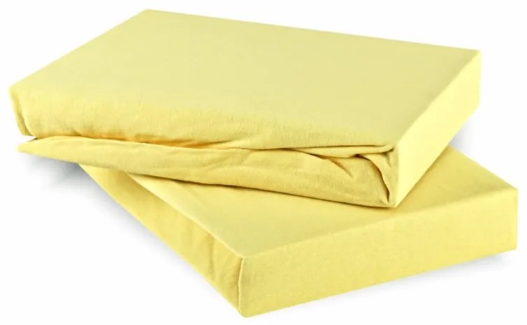 EMI világossárga szupersztreccs lepedő, 90 (100)x200-as lap