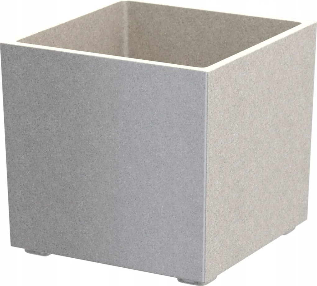 Négyzet Alakú Gránit Virágtartó Argos M kert Bézs