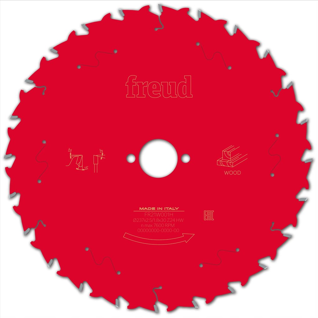 Freud Fa rétegelt lemez fűrész 237x30x24Z hosszirányú vágás