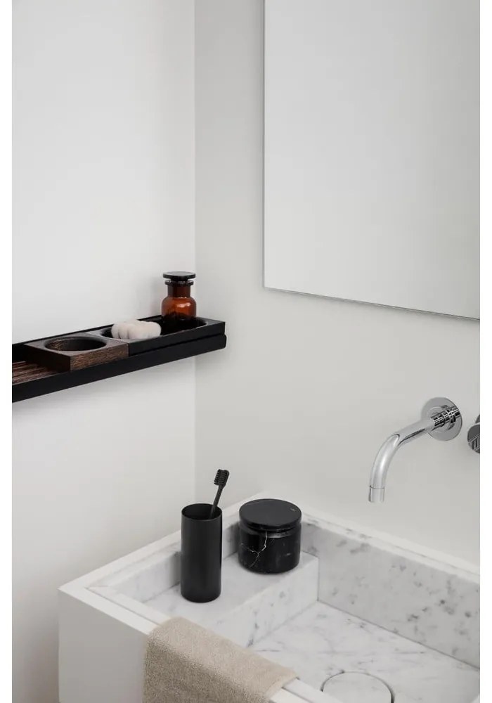 Fekete fém fürdőszobai polc, hosszúság 71 cm - Blomus