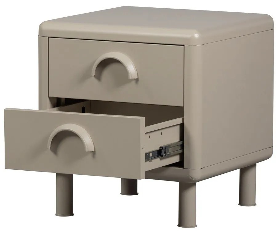 Bézs fém éjjeliszekrény Rune – WOOOD