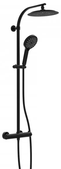 Schütte 60076 - MADURA FRESH termosztátos zuhanyszett, fekete