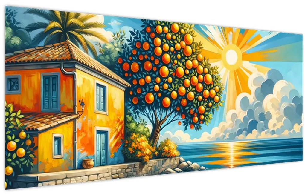 Kép - Ház narancsokkal I. (120x50 cm)
