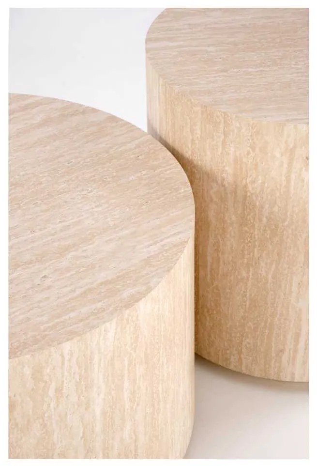 Palmer dohányzóasztal - kör, bézs