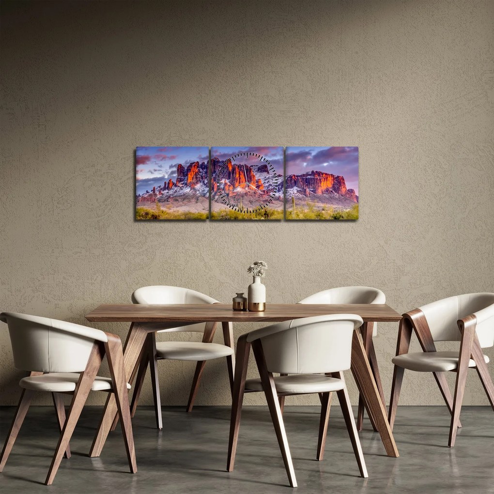 Kép - Hegyek Arizonában (órával) (90x30 cm)