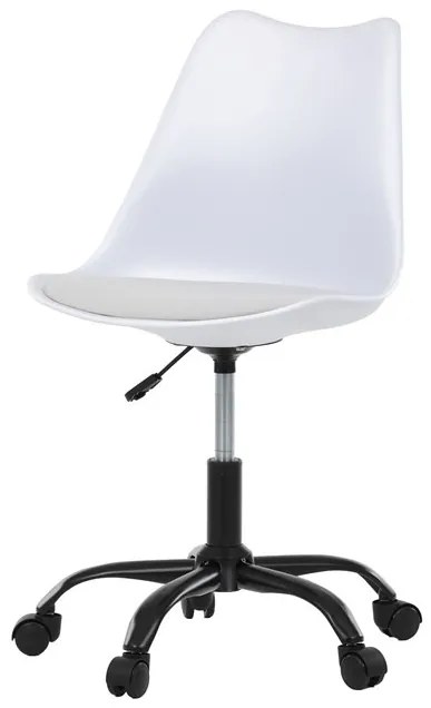 Fehér Műanyag Irodai Szék, Magasságállítással. KA-X7055 WT