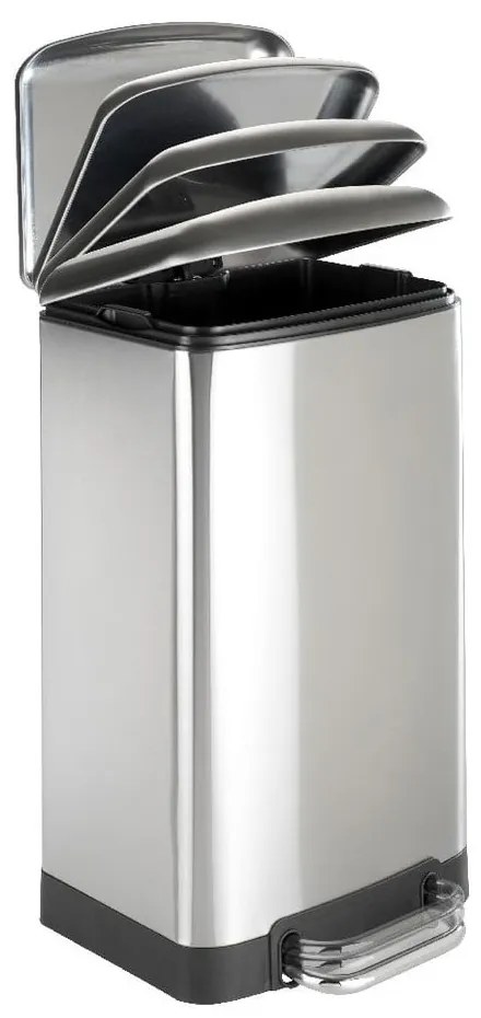 Pedálos rozsdamentes acél szemetes, 30 l - Wenko