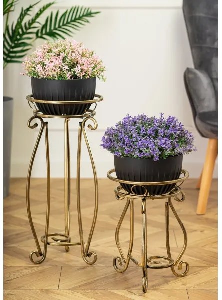 Virágállvány 37x29 cm arany