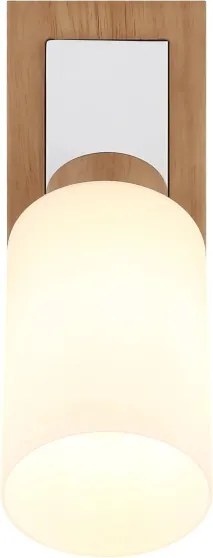 Globo 15977-1 - Fali spotlámpa ROWENA 1xE27/60W/230V tölgy/fehér