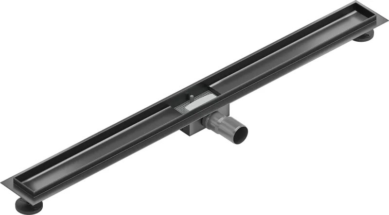 Mexen Flat Lineáris lefolyótest 90 cm, gun gray kefélt - 1E15090