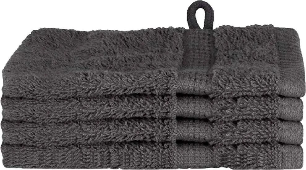 vidaXL Vendégtörölköző SOLUND 4 pcs Antracit 15 x 21 cm 550 gsm
