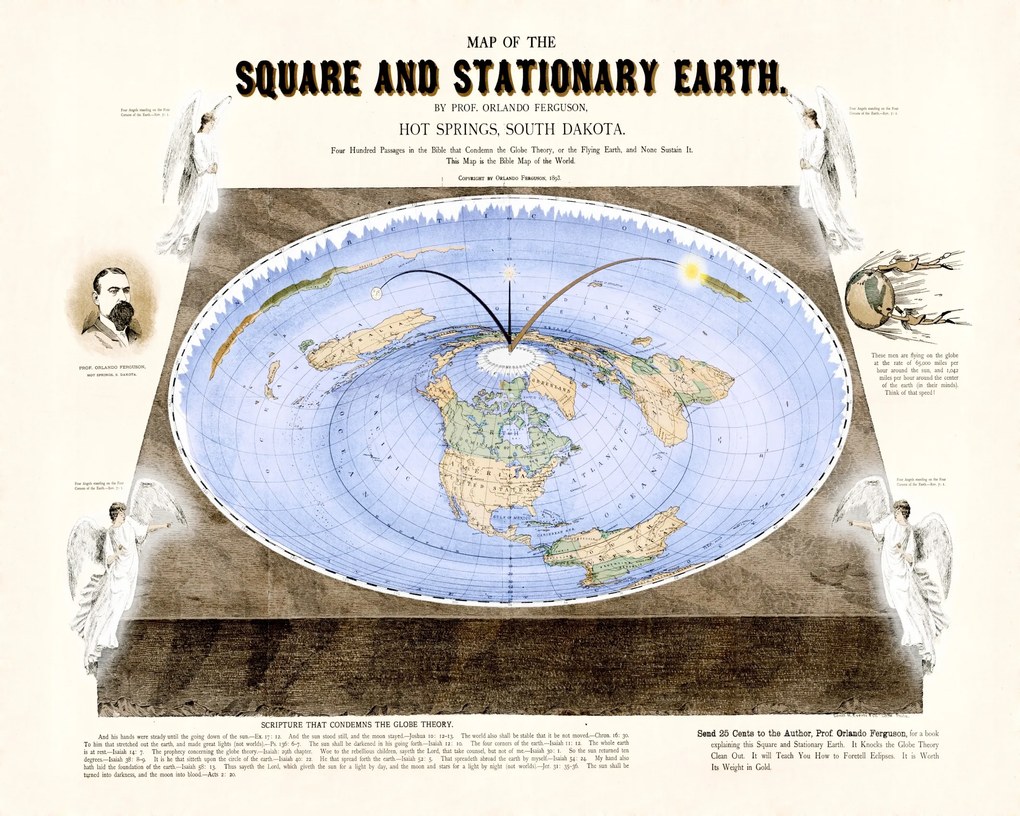 Planisphere Lapos Föld 1715 Louis Renard Flat earth 70x50cm