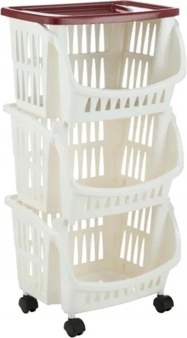 Bama Mobil polc Tidy, fehér és barna