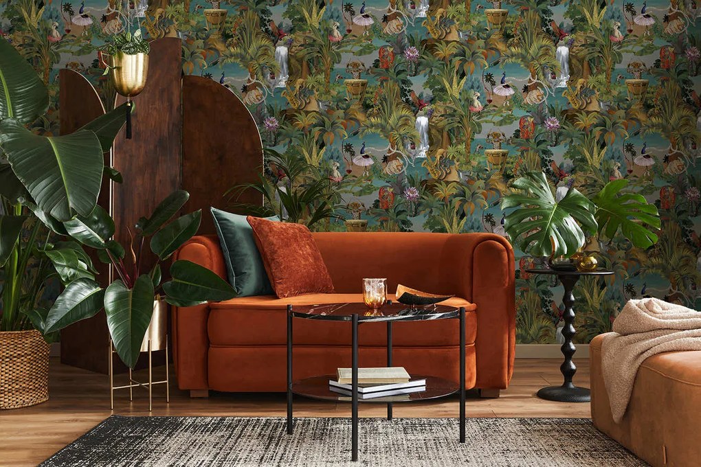 Holden Decor Wanderlust Sunset Carnival színes állatos vlies tapéta – 92090