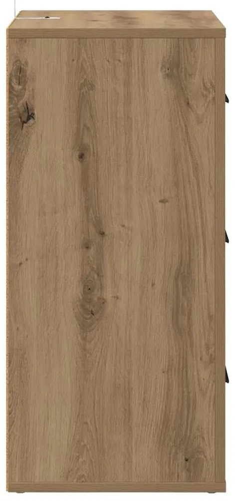 Széf fiókkal kézműves tölgy 40 x 33 x 70 cm Faanyag