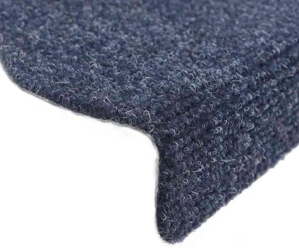 20 db öntapadós lépcsőszőnyeg, kék, nagy félkör, 65 x 21 x 4 cm