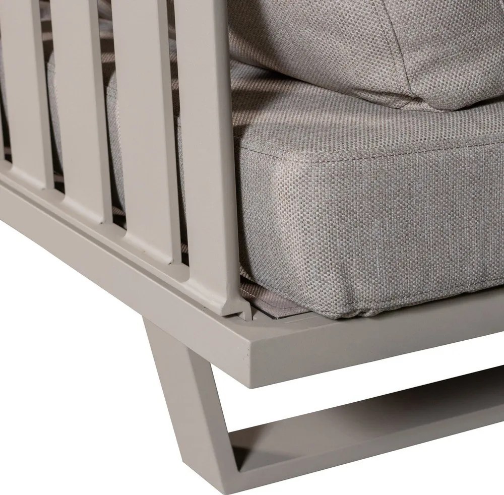 Szürkésbézs kárpitozott kerti kanapé Bear – WOOOD