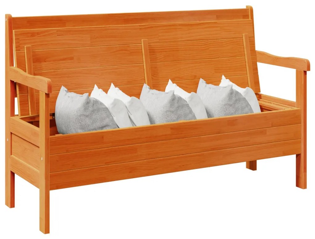 Kerti pad Barna 119 x 76 x 44cm Tömör fenyőfa