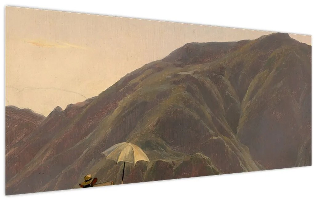 Kép - Jules Coignet, View of Bozen with a Painter, reprodukciók (120x50 cm)