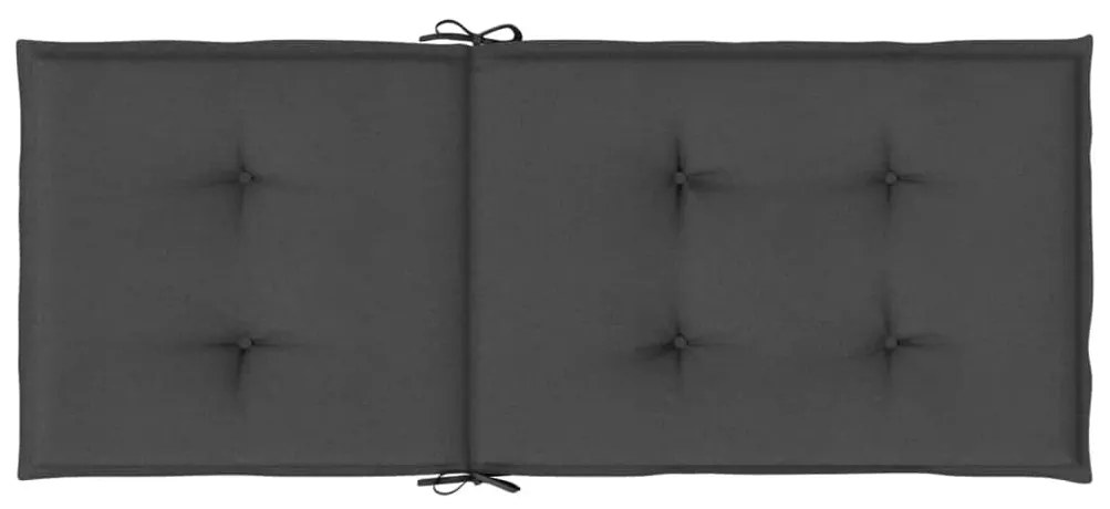 6 db antracit szövet magas háttámlájú székpárna 120x50x4 cm