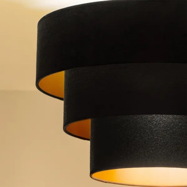 BRILAGI - LUNETA kábeles függőlámpa 1xE27/60W/230V, átmérő 40 cm, fekete/arany