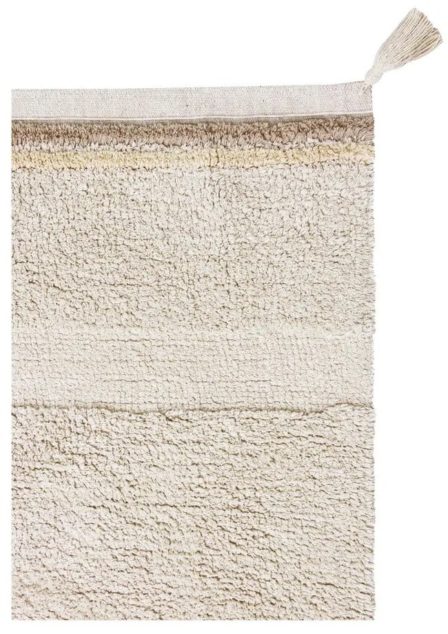 Krémszínű mosható kézi szövésű pamut szőnyeg 170x240 cm Bloom Natural – Lorena Canals