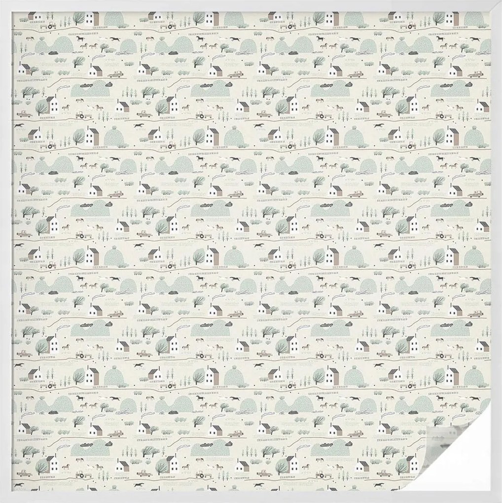 Öntapadós adatvédelmi fólia szélvédőre Idilli falu 100x100