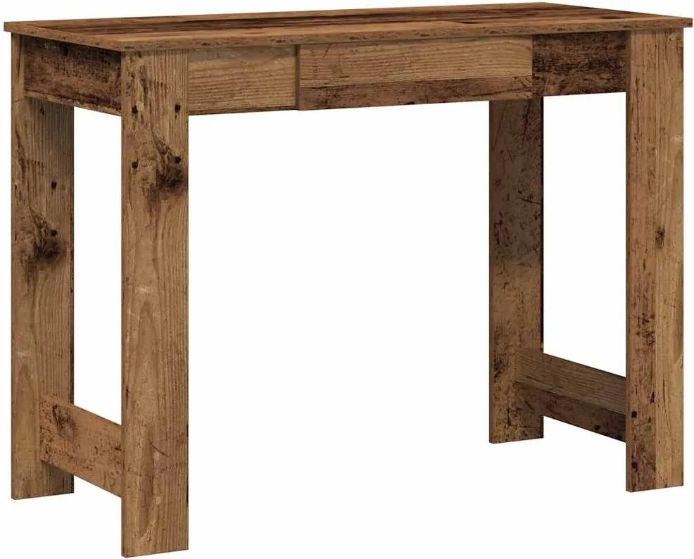 vidaXL Íróasztal régi fa 100x45x75 cm műszaki fa