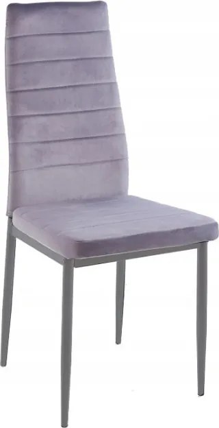 Coleta Nova bársony szék Szürke - 4 db