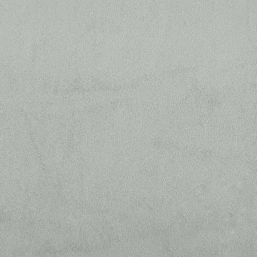 2 db világosszürke bársony díszpárna Ø15x50 cm