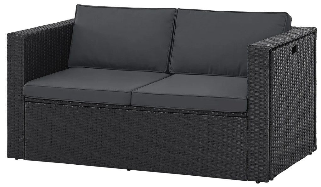 Juskys Salou rattan szett - fekete