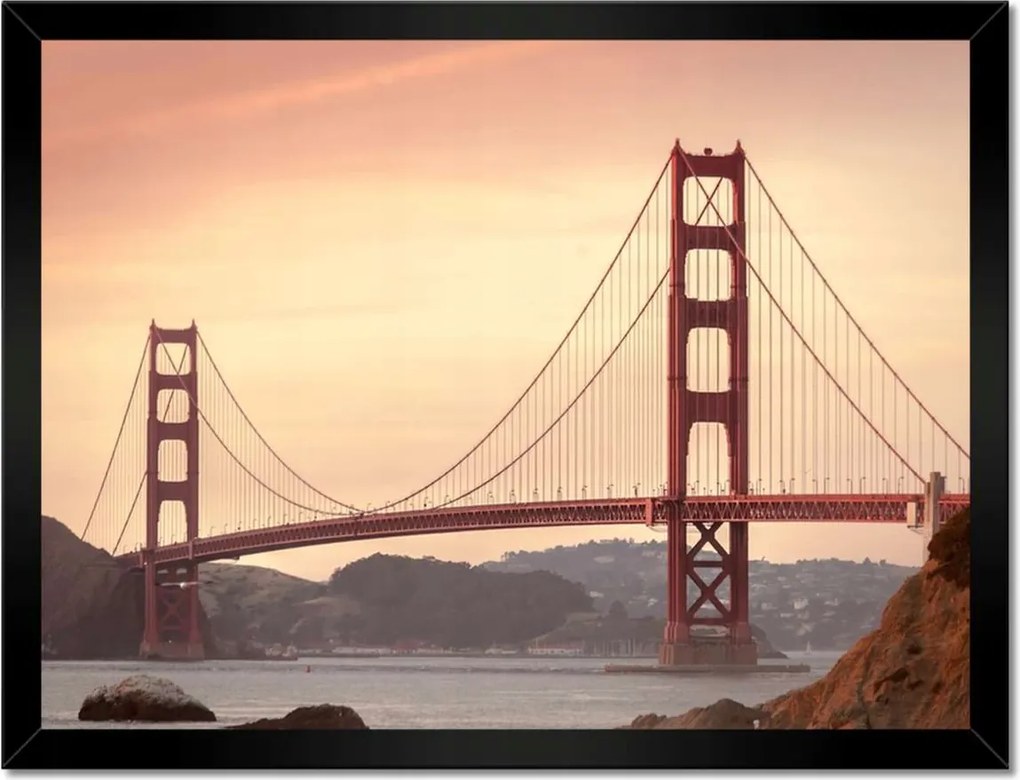 Poszterek keretben 40x30 Golden Gate