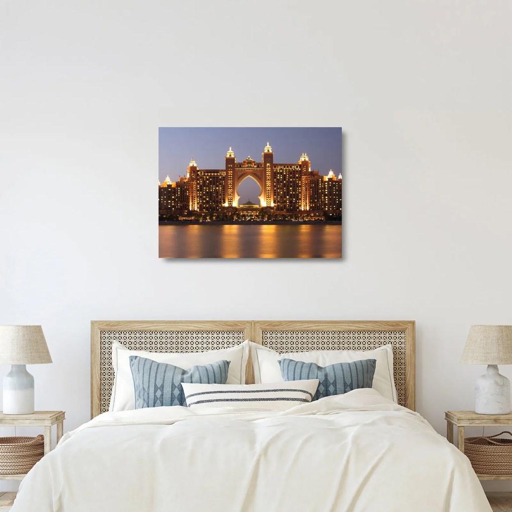Kép egy épületról Dubajban (üvegen) (70x50 cm)