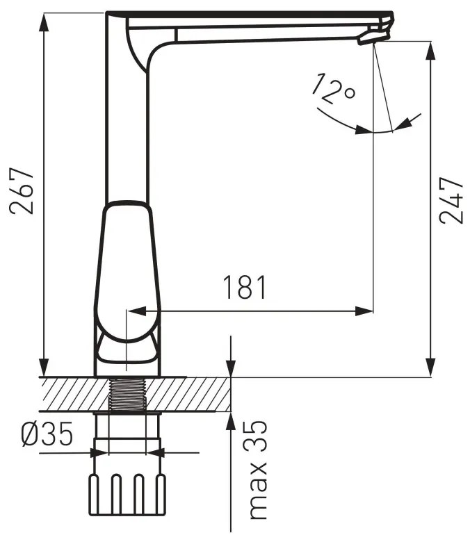 F-Design Brezza, szabadon álló mosogató csaptelep, fényes króm, FD1-BRZ-4-11