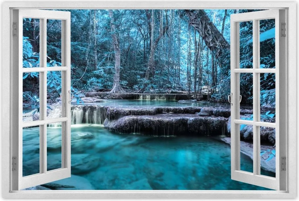 Poszterek 60x40 Erawan Kék vízesés