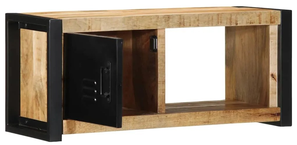 TV szekrény 80x30x35 cm tömör durva fa Mango