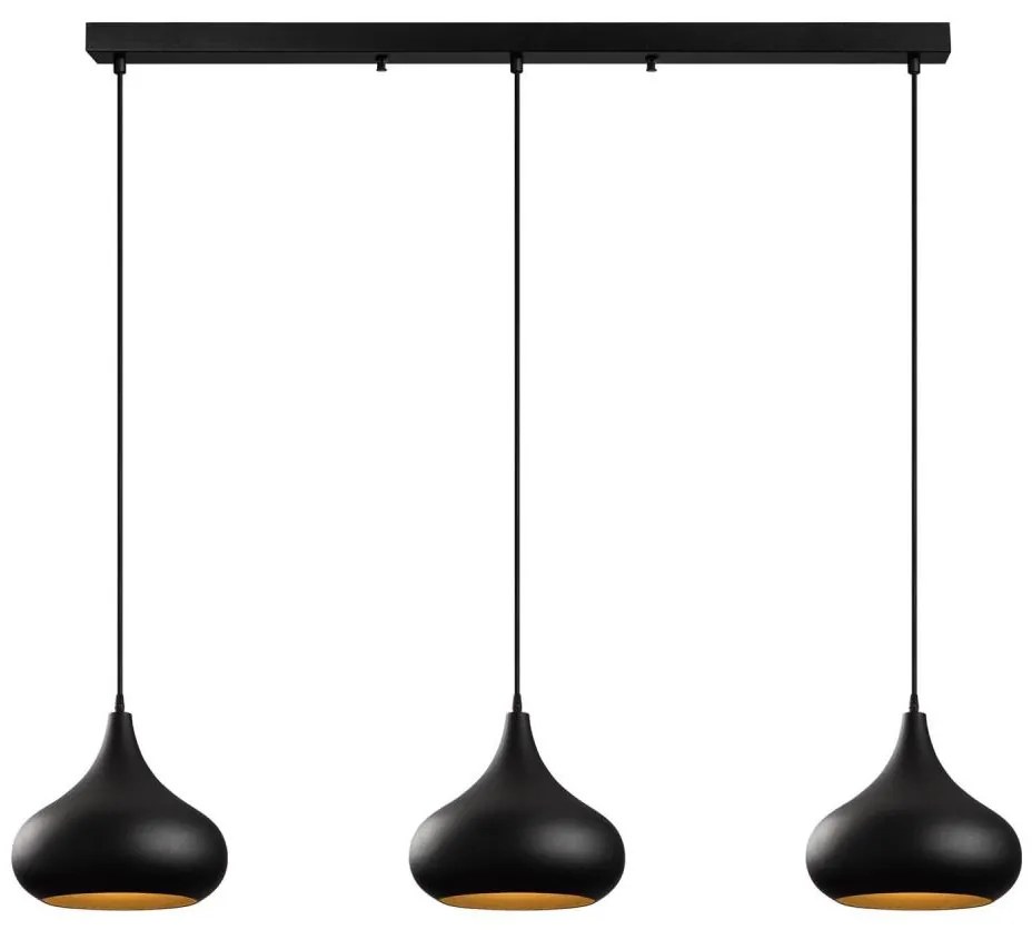 Zsinóros csillár MUBA 3xE27/40W/230V fekete