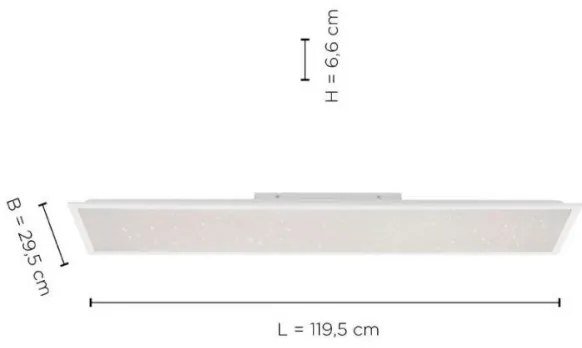 Leuchten Direkt 14762-16 - STARRYFLAT LED/36W/230V dimmelhető lámpa + DO