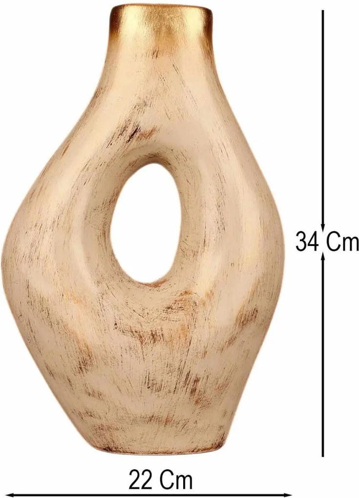 Linea kerámia váza, Ø22 cm