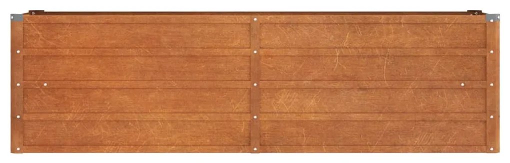 Rozsda színű corten acél kerti magaságyás 160 x 40 x 45 cm