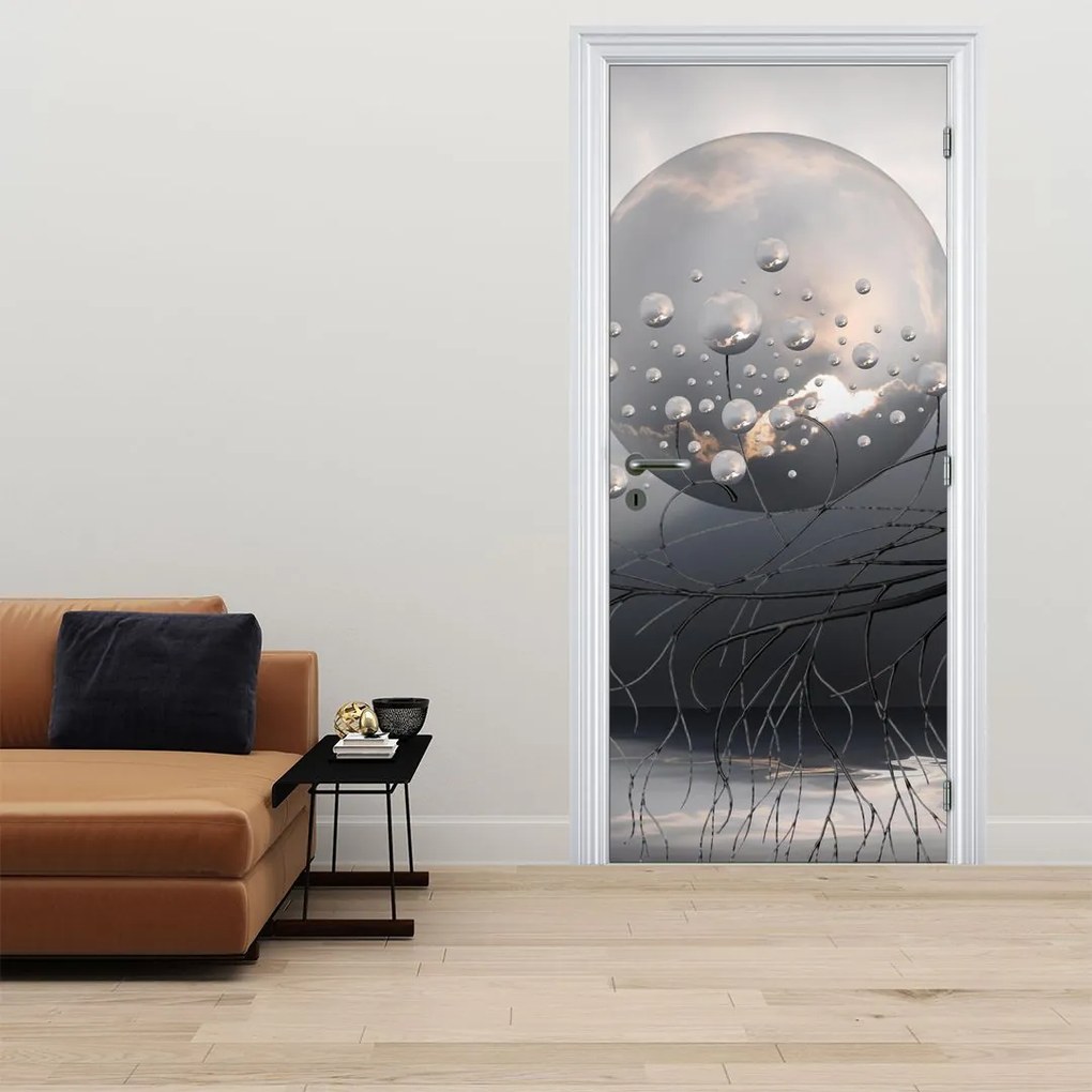 Fotótapéta ajtóra - Absztrakt gömbök (95x205cm)