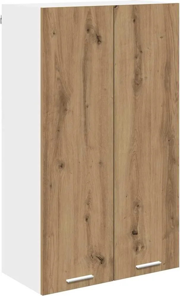 vidaXL Függő szekrény tárolóval Artisan tölgy 60 x 31 x 100 cm Faanyag