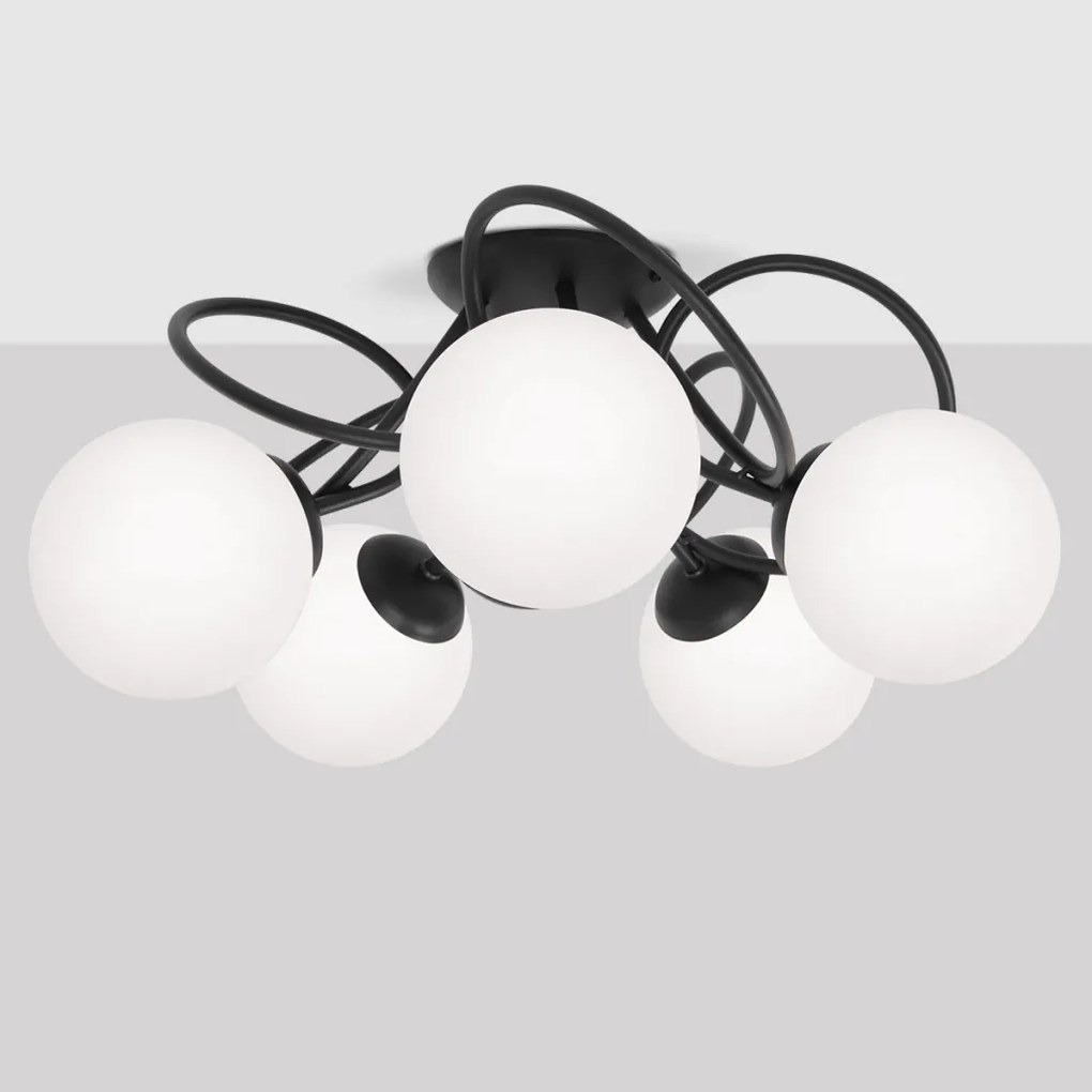KAJA K-5351 NELA Fekete Színű Mennyezeti Lámpa 5xE14 10W IP20