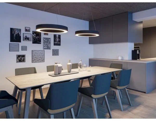 LED2 - LED Dimmelhető csillár zsinóron SATURN LED/60W/230V 3000K/4000K fekete